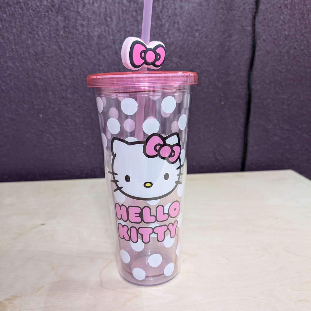 Hello Kitty Pink Polka Dot Tumbler